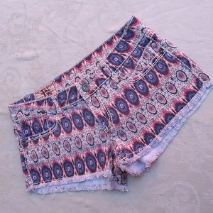 Size 5: 1st Kiss: Multi Color Jean Shorts